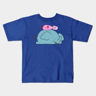 Axolotl and Elephant Kids T-Shirt